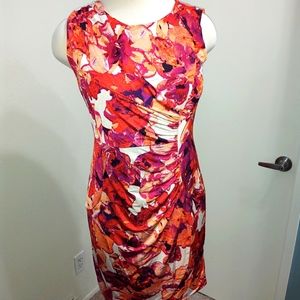 NWT Dana Buchman lovely floral sleeveless dress - sz Large